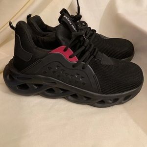 Aigu Men's Black Steel Toe Safety Footwear Shoes Size 10.5